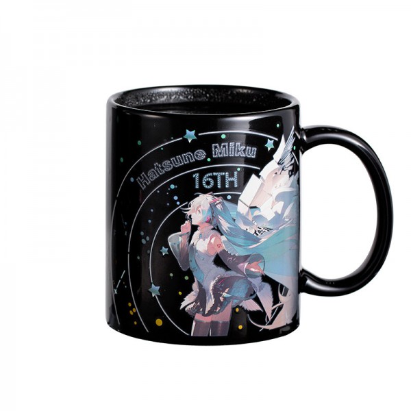 初音未来正版授权幸运石联名初音16周年镜遇复古与未来变色杯 16周年变色马克杯