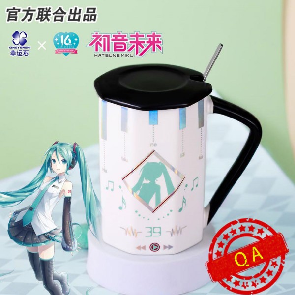 幸运石官方初音未来正版授权初始之音切面陶瓷杯