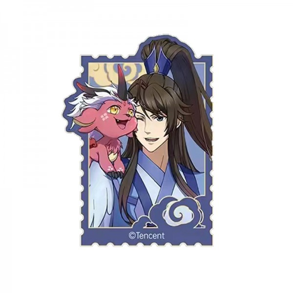 一念永恒动漫官方立牌/色纸/挂件/邮票-金属邮票 白小纯款